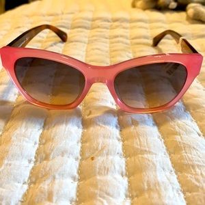 Coral Pink Red Kate Spade sunglasses